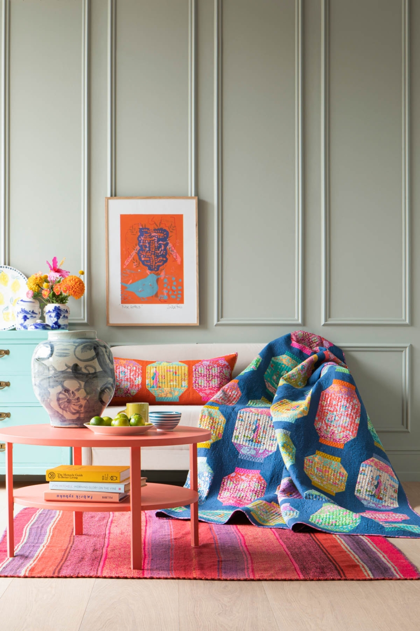 Tilda Patchwork Stoff Baumwolle - Bloomsville Cottonbloom Petrol